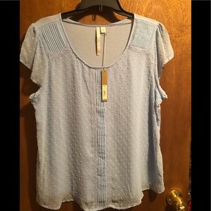 NWT LC Lauren Conrad Powder Blue Shirt!